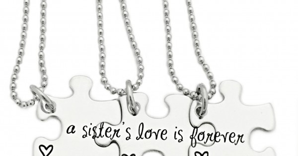 Forever Puzzle Piece Necklace Set Forever Puzzle Piece Necklace Set