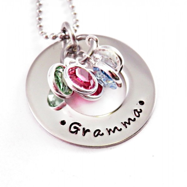 Personalized Grandma Necklace - Engraved Necklace - Christmas Gift Grandma - Mother Necklace - Mother's Day - Personalized Jewelry - 1363
