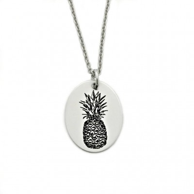Pineapple Necklace - Engraved Jewelry - Personalized Jewelry - 1414