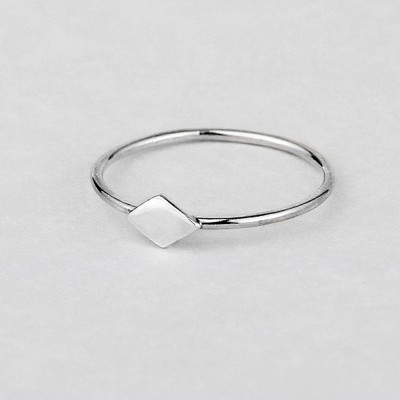Paragon - fine silver ring - geometric ring - sterling silver ring - thin ring - stacking ring - ring gift
