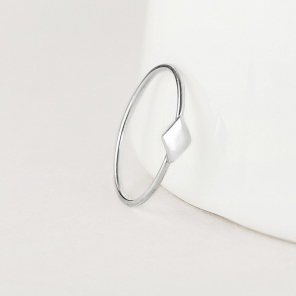Paragon - fine silver ring - geometric ring - sterling silver ring - thin ring - stacking ring - ring gift