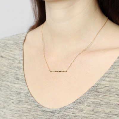 Poise - slim hammered bar necklace - horizontal gold, rose gold or silver bar - delicate gold necklace - everyday necklace