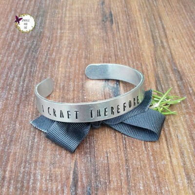 Crafter Gift, Gifts For Friends, Gifts For Crafters, Hand Stamped Cuff Bracelet,