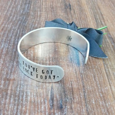 Daily Reminders Count To Ten, Hand Stamped Cuff Bracelet, Badass Gifts, Secret Wish Bracelet, Motivational Quote,
