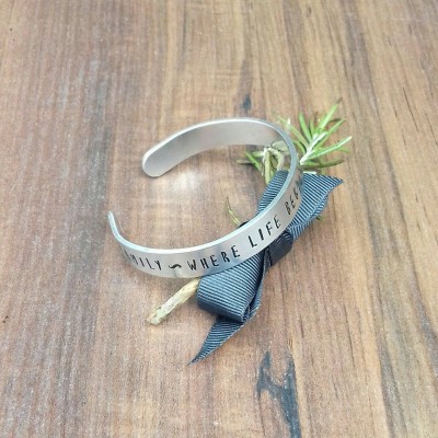 Family Quotes, Gifts For Mum, Sentimental Jewellery Gift, Hand Stamped Cuff Bracelet, Stacking Bracelets,