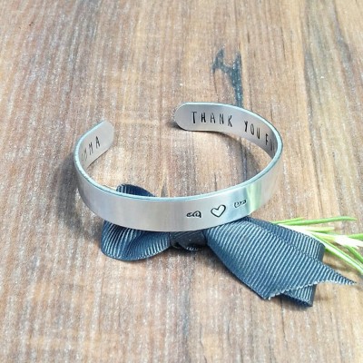 Mother In Law Gifts, Personalised Hidden Message Bracelet, Sentimental Gifts, Hand Stamped Jewellery,
