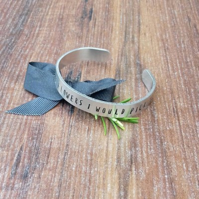 Nan Christmas Gifts, Nana Bracelet Gift, If Nans Were Flowers, Gifts From Grandchildren, Hand Stamped Cuff Bracelet,