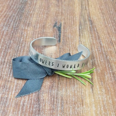 Nan Christmas Gifts, Nana Bracelet Gift, If Nans Were Flowers, Gifts From Grandchildren, Hand Stamped Cuff Bracelet,