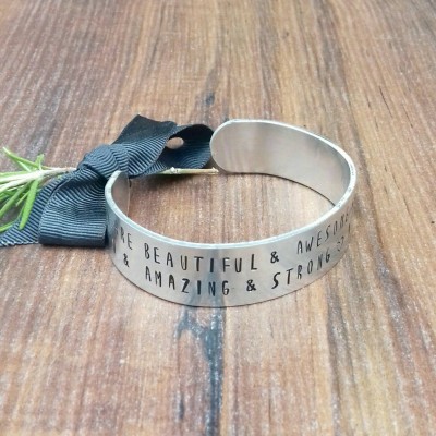 Pick Me Up Gifts, Inspirational Gifts, Hand Stamped Bracelet, Always Be Yourself, Hand Stamped Jewellery, Hand Stamped Jewelry,