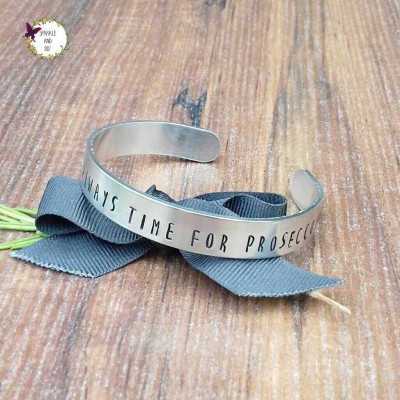 Prosecco Gifts, Bridal Shower Gift, Hen Party Gift, Hand Stamped Cuff Bracelet,
