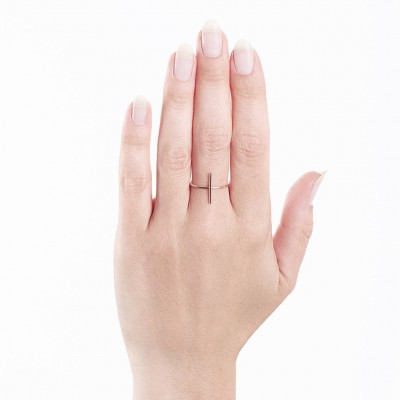 Skinny Vertical Bar Ring - stacking ring - skinny ring - minimal ring - dainty gold ring - simple gold fill ring - geometric ring