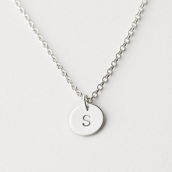 Sterling silver initial necklace - personalised necklace - initial disc necklace - multiple initial jewellery - bridesmaid gift