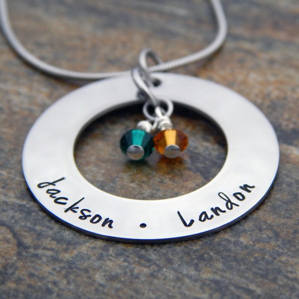 Mom Personalized Necklace with Names and Birthstones - Mother's Necklace - Name Necklace - Birthday Gift for Mom - Christmas Gift for Her