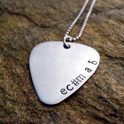 Personalized Guitar Pick Necklace - Birthday Gift for Musician - Anniversary Gift - Personalized Gift - Graduation Gift - Gift for Her