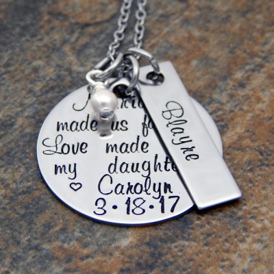 Personalized Step Daughter Wedding Gift - Groom's Daughter - Wedding Day Gift for Bride's Daughter - Marriage Made Us Family