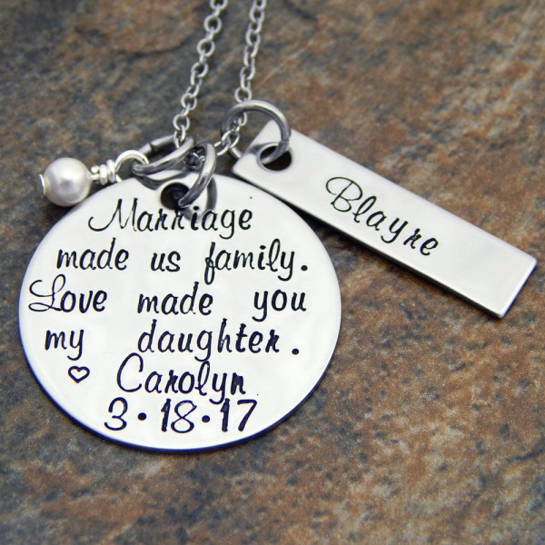 Personalized Step Daughter Wedding Gift - Groom's Daughter - Wedding Day Gift for Bride's Daughter - Marriage Made Us Family