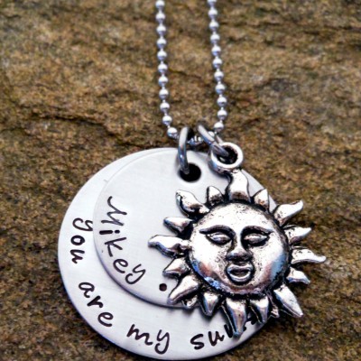 Personalized You Are My Sunshine Necklace with Children's Names - Name Necklace - Birthday  Gift for Mom - Christmas Gift - Mommy Jewelry