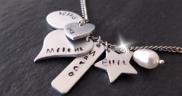 Childrens Names Necklace, Kids Names 