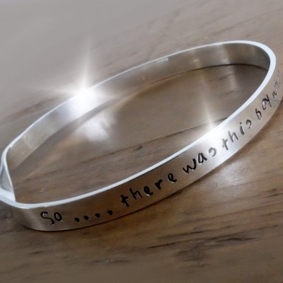 Personalised Twisted Silver Bangle, Personalised Bangle with Names, Bracelet with Message, Changed my Name to Mummy Bangle, Mommy Bangle