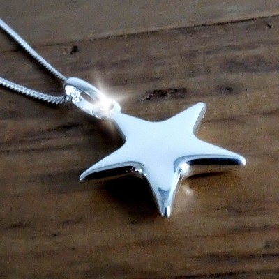 Silver Star Necklace with Quote, Little Star Necklace, Personalised Quote Gift, Friend Keepsake, Friendship Gift, Friendship Keepsake