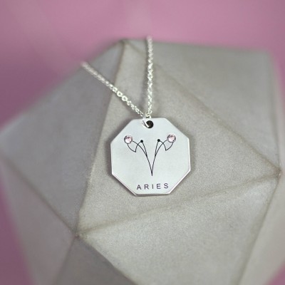 Aries Jewelry Gift | Sterling Silver | Aries Zodiac Jewelry | Zodiac Necklace | Astrology Jewelry | Zodiac Sign Necklace | Her Aries Jewelry