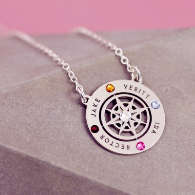 Bestfriend Necklace | Girl Gang | Gift For Bestfriend | Ill love you forever | Compass Charm | Squad Goals | Custom Name Necklace