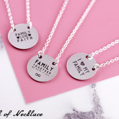 Family Necklace | Love your Family | Custom Name Necklace | No Matter Where | Soul Sisters | Grandmother Necklace | Aunt Necklace Gift