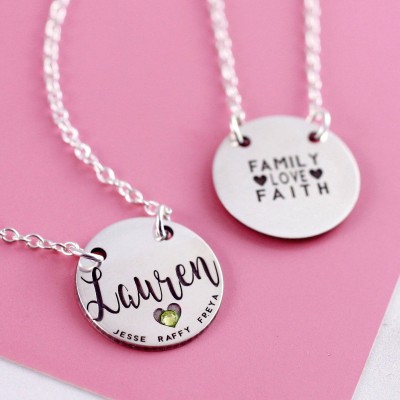 Family Necklace | Love your Family | Custom Name Necklace | No Matter Where | Soul Sisters | Grandmother Necklace | Aunt Necklace Gift
