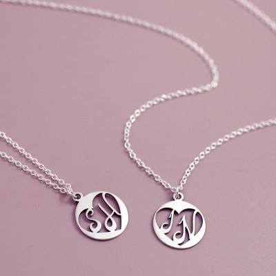 Kids Initial Jewelry | Sterling Silver | Mommy of Twins | Kids Initial Jewelry | Kids Names Necklace | Two Tiny Initials | Initial Necklace