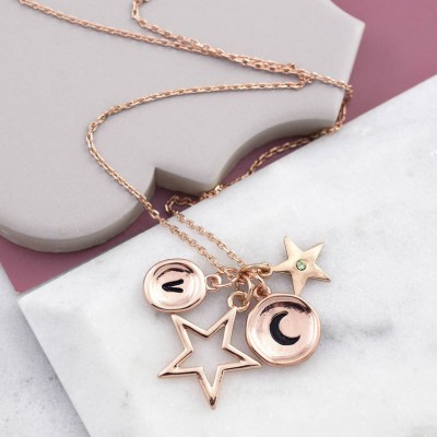 My Moon And Stars | Moon Of My Life | Love you so | Partner Jewelry Gift | Gift for Wife Ideas | Moon Necklace | Partners in Life |