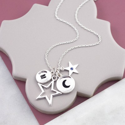 My Moon And Stars | Moon Of My Life | Love you so | Partner Jewelry Gift | Gift for Wife Ideas | Moon Necklace | Partners in Life |