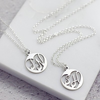 Two Sister Necklace | Soul Sisters Jewelry | Two Letter Necklace | Soul Sisters | Two Initial Necklace | Partners in Crime | Let Love Grow