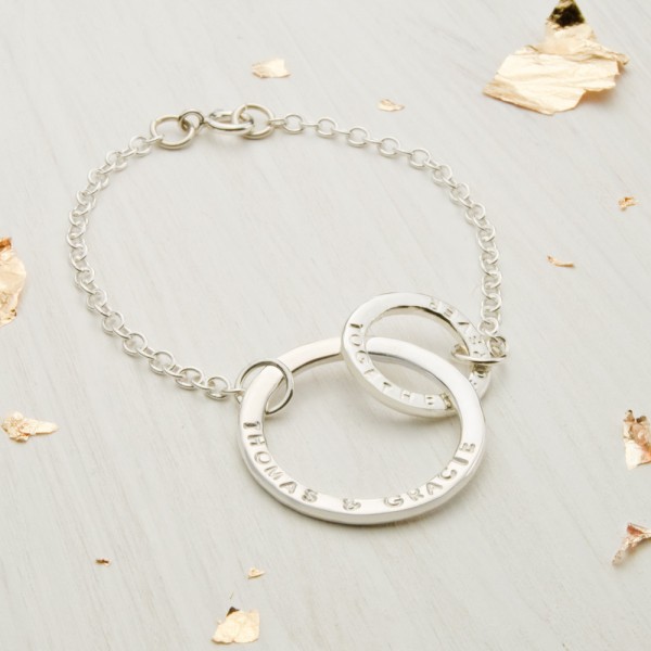 Eternity Bracelet, Personalised Infinity Bracelet, Gift For Wife, Engagement Gift, Anniversary Present, Wedding Gift, Bridal Jewellery