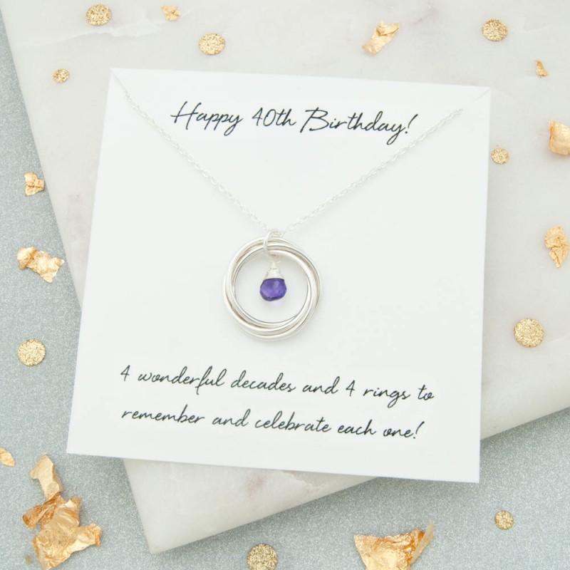 40th Birthday Gifts For Women 40th Birthday Gift Silver Charm