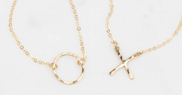 Best Friend Necklaces, Sister Necklaces, Mother-daughter Necklaces / XO / 18k Gold Fill, Sterling Silver, Rose Gold Fill •Layered Long LS351