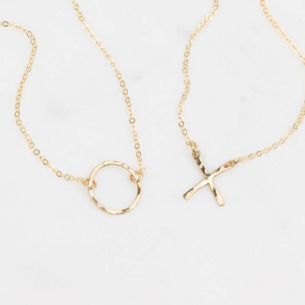 Best Friend Necklaces, Sister Necklaces, Mother-Daughter Necklaces / XO / 18k Gold Fill, Sterling Silver, Rose Gold Fill •Layered Long LS351