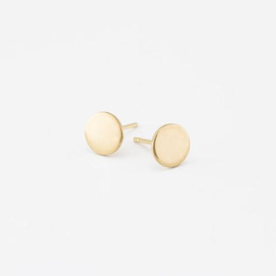 Circle Stud Earrings / Hammered Studs / 18k Gold Filled Earring or Sterling Silver / Simple Everyday Earrings / LE417_06