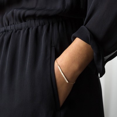 Custom Coordinates Bracelet, Personalized Bar Bracelet Gift for Her, Latitude Longitude GPS location Bracelet • LB130_40