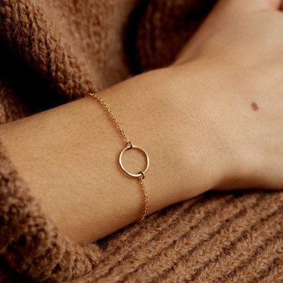 Dainty Gift for Her - Open Circle Bracelet - Delicate Layering Bracelet - Gold Fill, Sterling Silver, Rose Gold - Handmade Gift - LB132_11