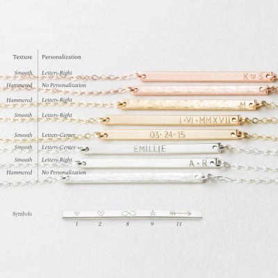 Extra Dainty, Personalized Initial Bracelet • Custom Delicate, Tiny Letters •  Minimal Bar Bracelet • Gold, Silver or Rose Gold • LB120_30