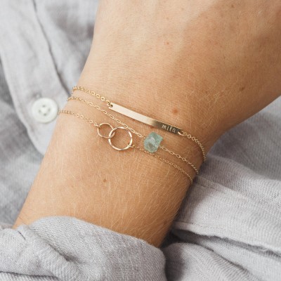 Friendship Gift - Unity Link Bracelet • Jewelry Gift for Sisters, Friends, Mother/Daughter • Dainty Gold, Silver, or Rose Gold • LB181