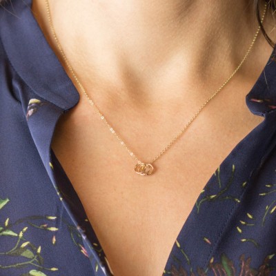 Friendship Necklace, Family, Love... Perfect Gift for Her • Dainty Ring Necklace in 18k Gold Filled, Sterling Silver and Rose Gold