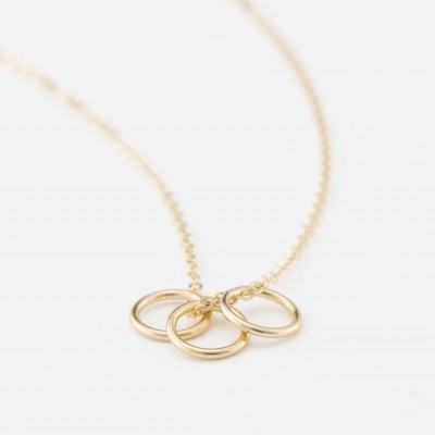 Friendship Necklace, Family, Love... Perfect Gift for Her • Dainty Ring Necklace in 18k Gold Filled, Sterling Silver and Rose Gold