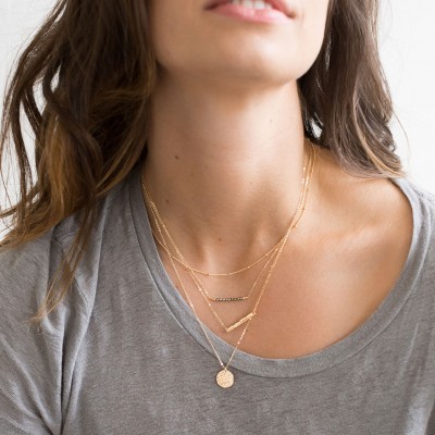 Set 905 • Dainty Layering Necklaces • Silver, 18k Gold Filled, or Rose Gold Necklaces, 4 Delicate Pieces to Mix, Match and Layer!
