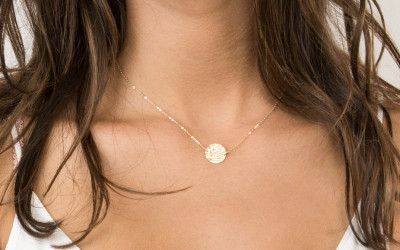 The Art of the Suspended Circle Necklace: A Hammered Heart