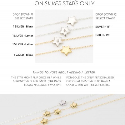 Tiny Personalized Initial Star Necklace / Cute Gold/Silver Star on 18k Gold Fill, Sterling Silver Chain / Celestial Layering Necklace LN310