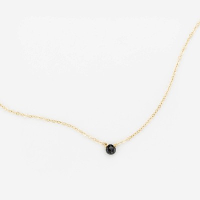 Ultra Dainty Necklace with Tiny Gemstone Drop, Simple Crystal Necklace / 18k Gold fill, Rose Gold, or Sterling Chain, Layered and Long LN618