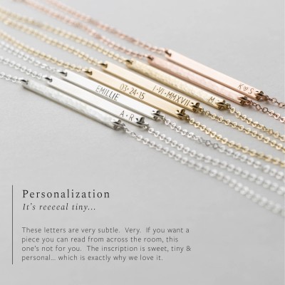 Ultra Minimal, Delicate Bar Bracelet • Dainty, Blank or Personalized Gold Bracelet • Simple, Tiny, Narrow, Hammered Bar • LB120_30_hm