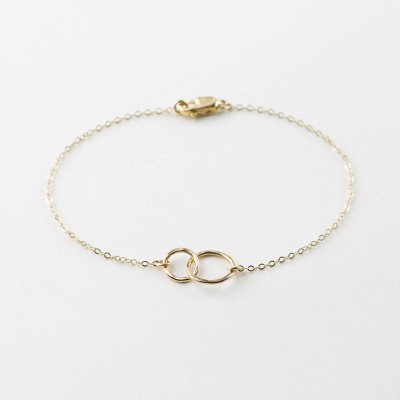 Unity Link Friendship Bracelet - Dainty Gold, Silver, or Rose Gold Bracelet - Infinity Links Eternity Bracelet Gift - Layered and Long LB181