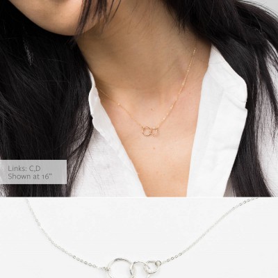 Unity Link Necklace, Family Necklace, Personalized Necklace 18k Gold Fill, Sterling, and Rose Gold / UNITY LINK by Layered & Long, LN181